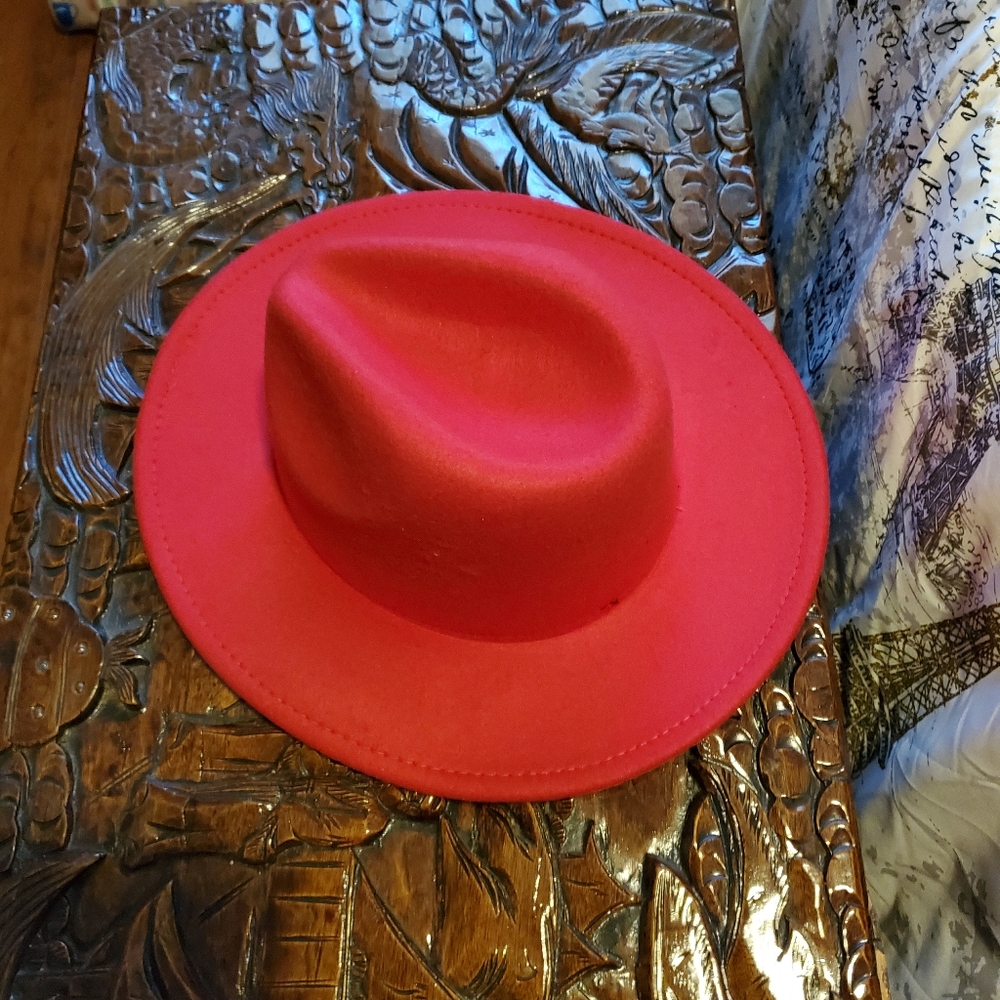 Sexy Red Fedora Nwot
